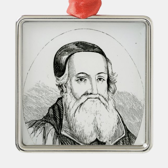Ornamento De Metal Retrato de William Grindal (Frente)