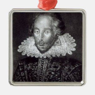 Ornamento De Metal Retrato de William Shakespeare
