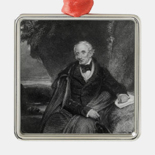 Ornamento De Metal Retrato de William Wordsworth
