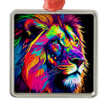 Retrato digital de 3d Lion