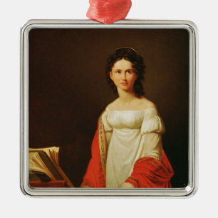 Ornamento De Metal Retrato do cantor Anna Borunova, 1821