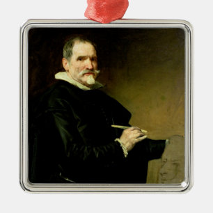 Ornamento De Metal Retrato do escultor, Juan Marti'nez