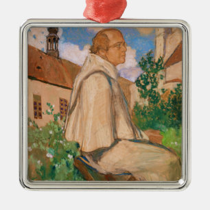 Ornamento De Metal Retrato do geneticista Johann Gregor