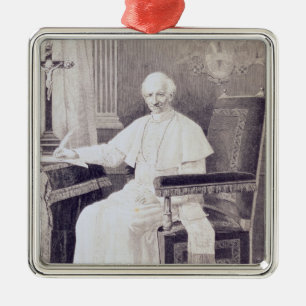 Ornamento De Metal Retrato do papa Leo XIII