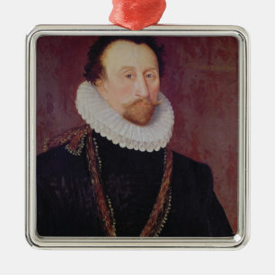Ornamento De Metal Retrato do senhor John Hawkins 1581