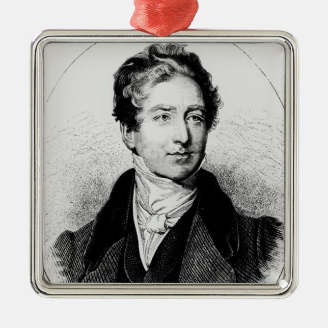Ornamento De Metal Retrato do senhor Robert Peel (Frente)