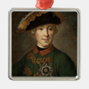 Ornamento De Metal Retrato do Tsar Peter III