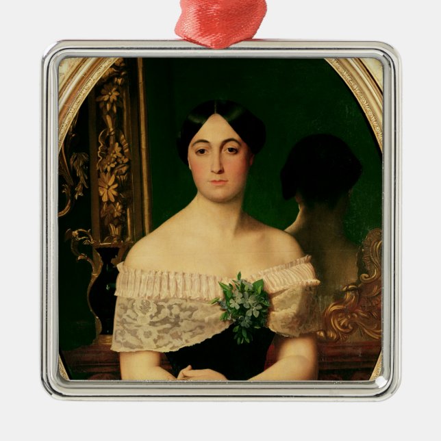 Ornamento De Metal Retrato do vidoeiro de Marianne Elisa (Frente)