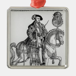 Ornamento De Metal Retrato equestre de Philip II da espanha