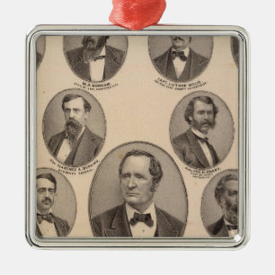 Ornamento De Metal Retratos de Hon Thomas um Hendricks
