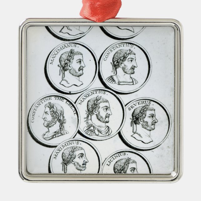 Ornamento De Metal Retratos dos imperadores romanos (Frente)
