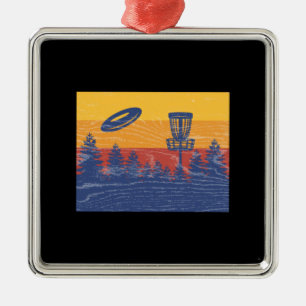Ornamento De Metal Retro de Golf de Disco
