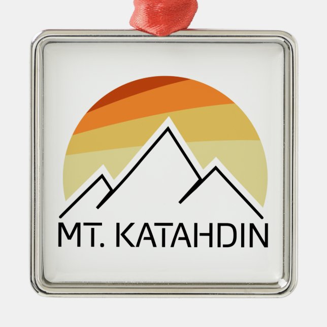 Ornamento De Metal Retro do Monte Katahdin (Frente)