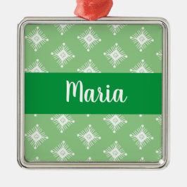 Ornamento De Metal Retro Flocos de Neve Design presente no Natal