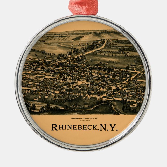Ornamento De Metal Rhinebeck 1890 (Frente)