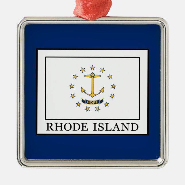 Ornamento De Metal Rhode Island (Frente)