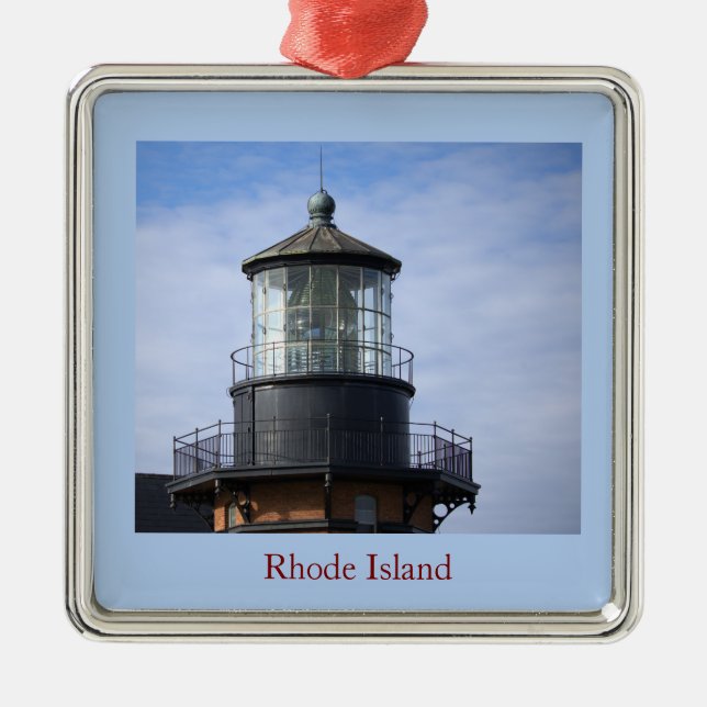 Ornamento De Metal Rhode Island Lighthouse Ornament (Frente)