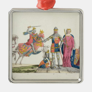 Ornamento De Metal Richard o Lionheart, John de magriço, Edward III,