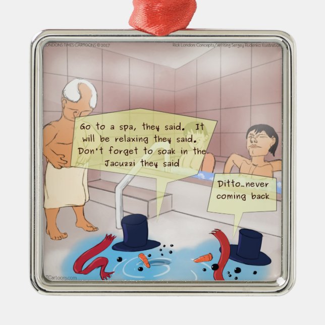 Ornamento De Metal Rick London Comic Snowman Engraçado Presentes (Frente)