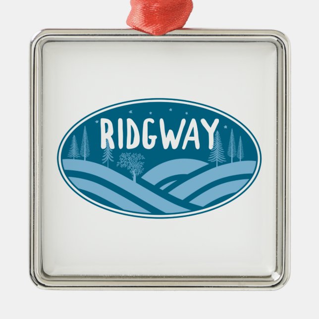 Ornamento De Metal Ridgway Colorado Outdoor (Frente)