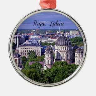 Ornamento De Metal Riga, paisagem urbana da Letónia