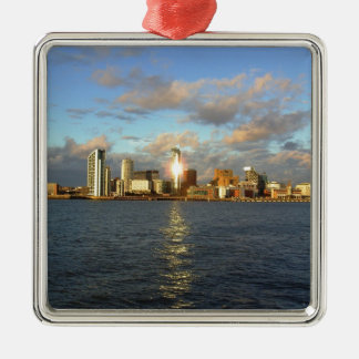Ornamento De Metal Rio Mersey & beira-rio de Liverpool