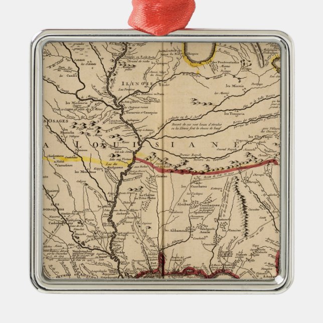 Ornamento De Metal Rio Mississípi (Frente)