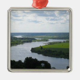 Ornamento De Metal Rio Nemunas em Vilkija, LITUÂNIA.