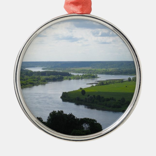 Ornamento De Metal Rio Nemunas em Vilkija, LITUÂNIA. (Frente)