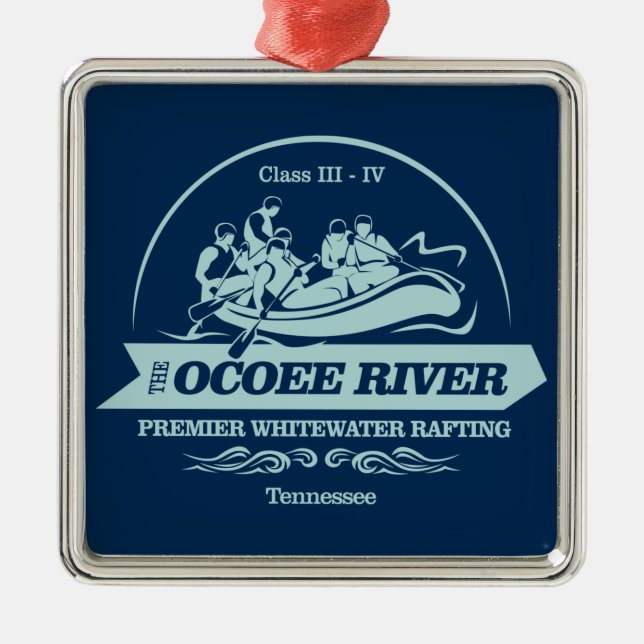 Ornamento De Metal Rio Ocoee (rafting2) (Frente)