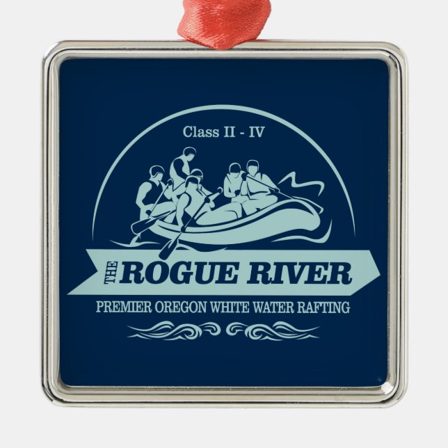 Ornamento De Metal Rio Rogue (rafting2) (Frente)