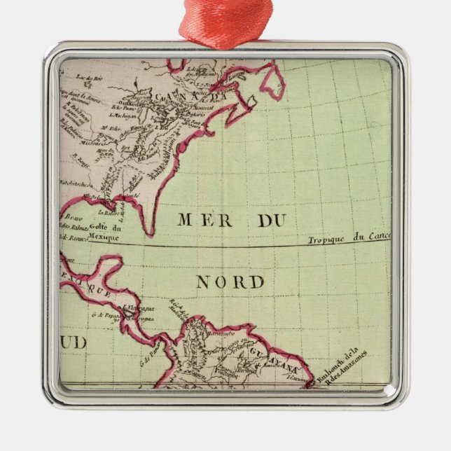 Ornamento De Metal Rios e montanhas dos Americas (Frente)