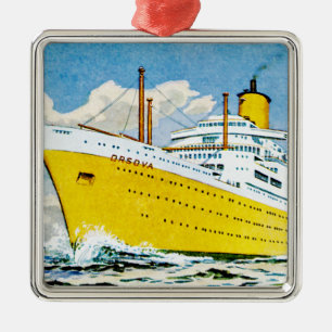 Ornamento De Metal RMS Orsova no mar
