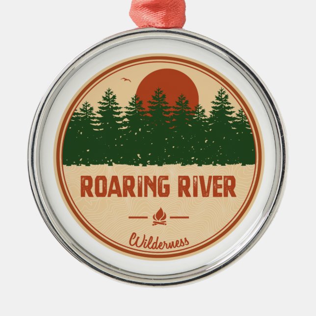 Ornamento De Metal Roaring River Wilderness (Frente)