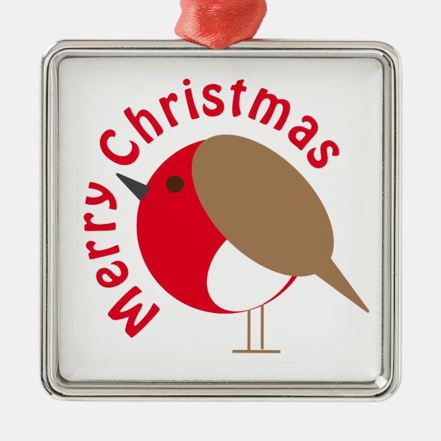 Ornamento De Metal Robin Christmas Ornament (Frente)