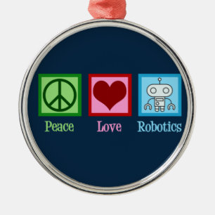 Ornamento De Metal Robótica do amor da paz