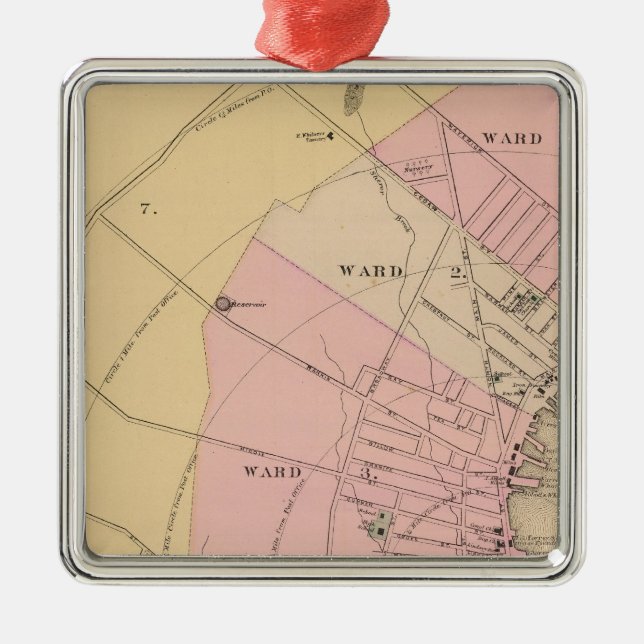 Ornamento De Metal Rockland, Maine (Frente)