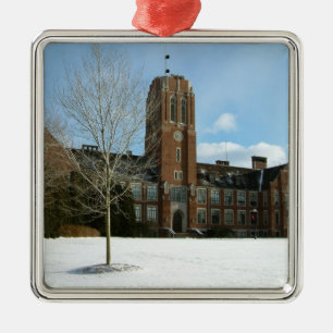 Ornamento De Metal Rockwell no inverno no Grove City College