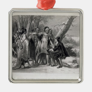 Ornamento De Metal Roger Williams protegido pelo Narragansetts