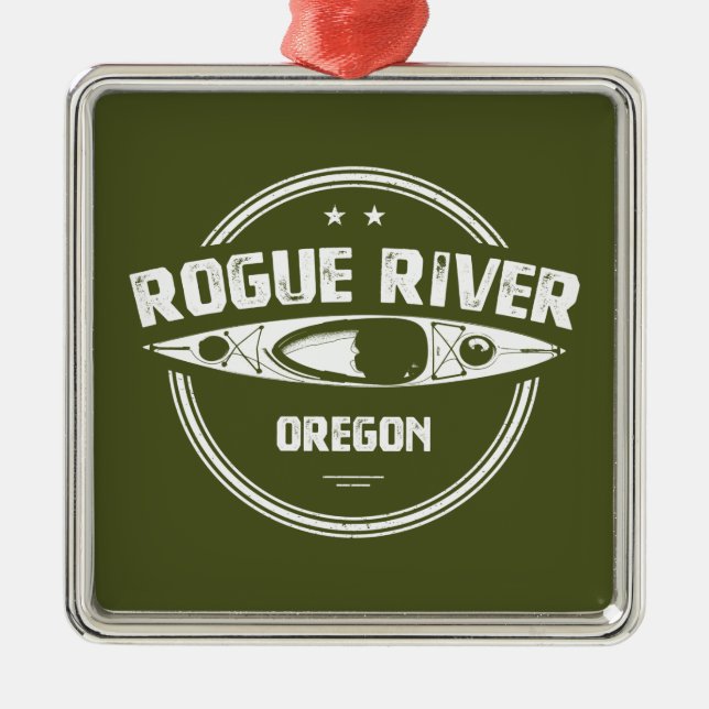 Ornamento De Metal Rogue River, Oregon (Frente)