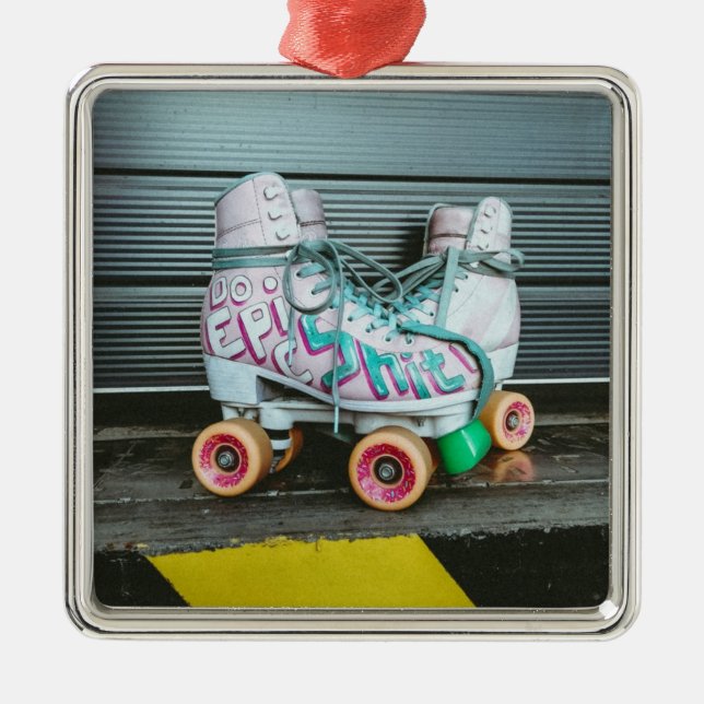 Ornamento De Metal Roller Skates Epic (Frente)