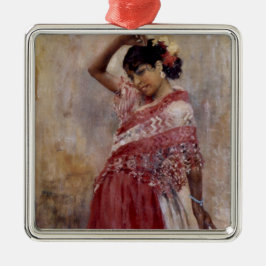 Ornamento De Metal Romani Gypsy Woman Dancing (por Albert Edelsense)