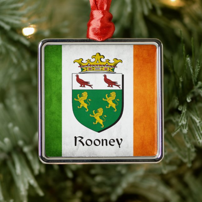 Ornamento De Metal Rooney Irish Flag (Árvore)