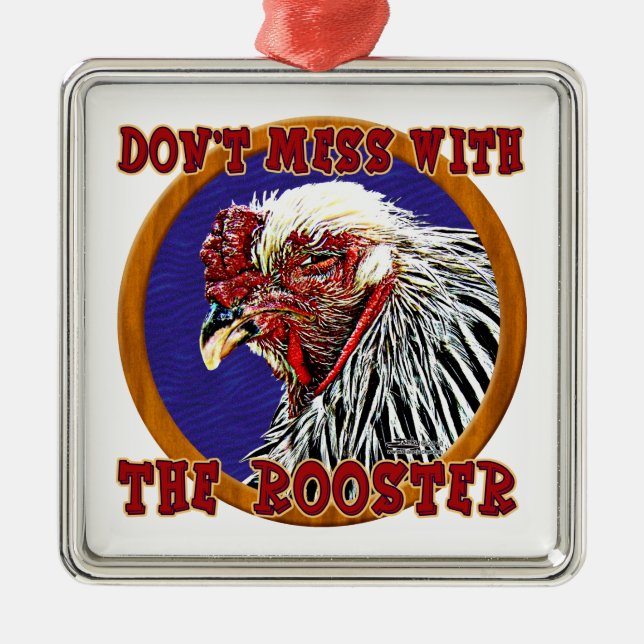 Ornamento De Metal Rooster Antigo (Frente)