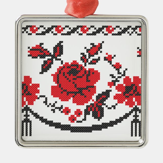 Ornamento De Metal Rosa (Frente)