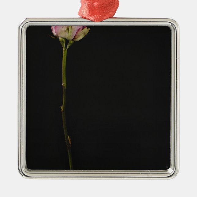 Ornamento De Metal Rosa 3 do rosa (Frente)