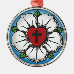 Ornamento De Metal rosa de luther