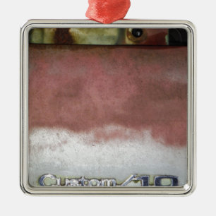 Ornamento De Metal rosa e branco deluxe personalizados