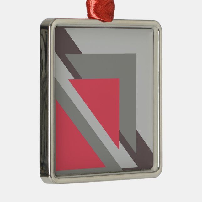 Ornamento De Metal Rosa na cinza (Direito )