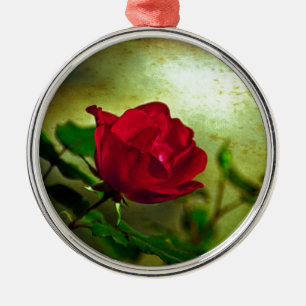 Ornamento De Metal Rosa vermelha Gótica do Jardim Místico